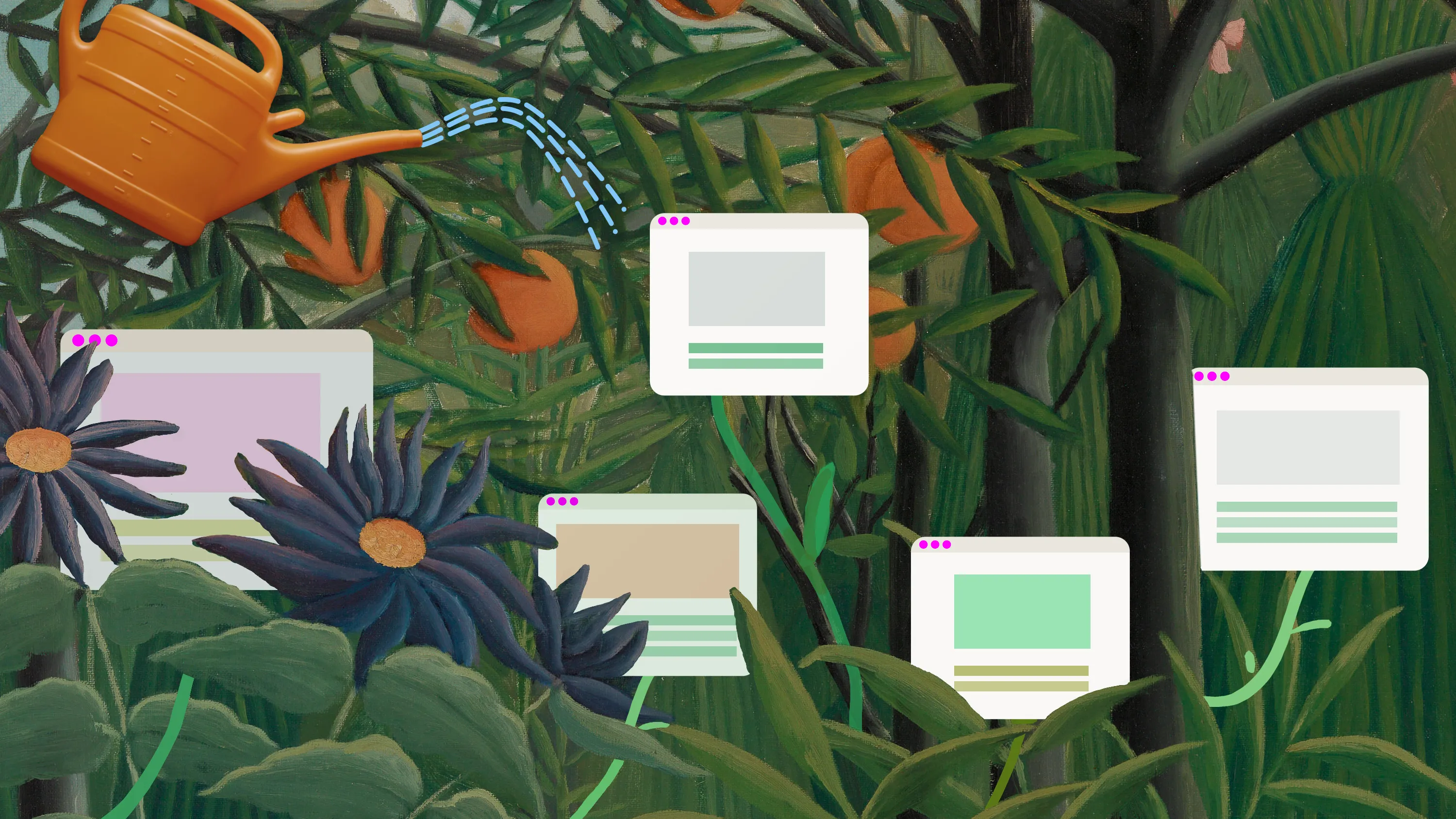 digital garden illustration